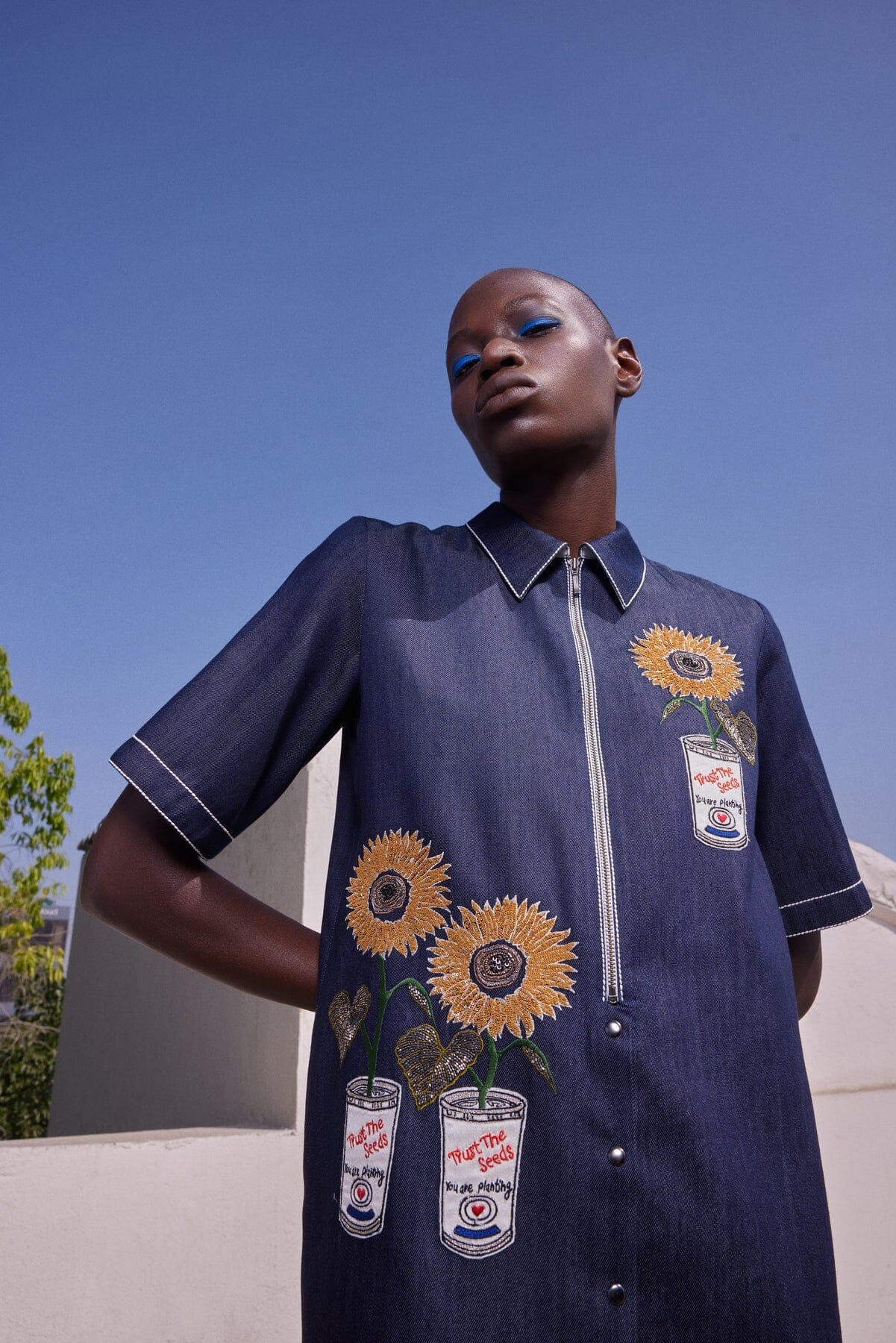 POP CAN WITH FLOWERS SHIFT DRESS – shopnavaa