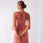 Prasanna- Draped skirt, cape and corset set — view 4