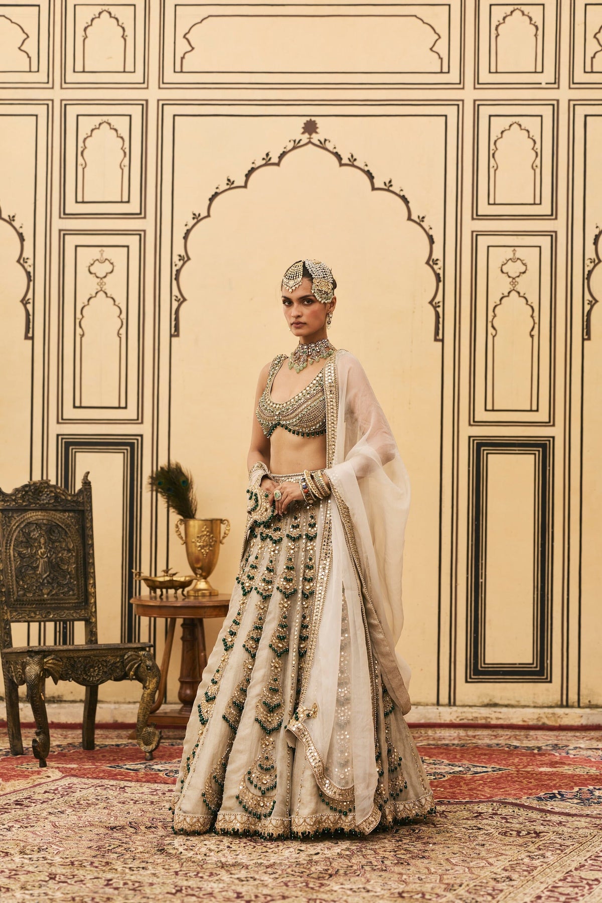 Rajat Paasa Tissue Lehenga Set by ITRH