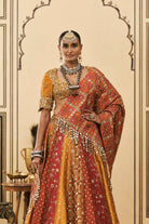 Rangmanch Brocade Phulkari Lehenga Set by ITRH