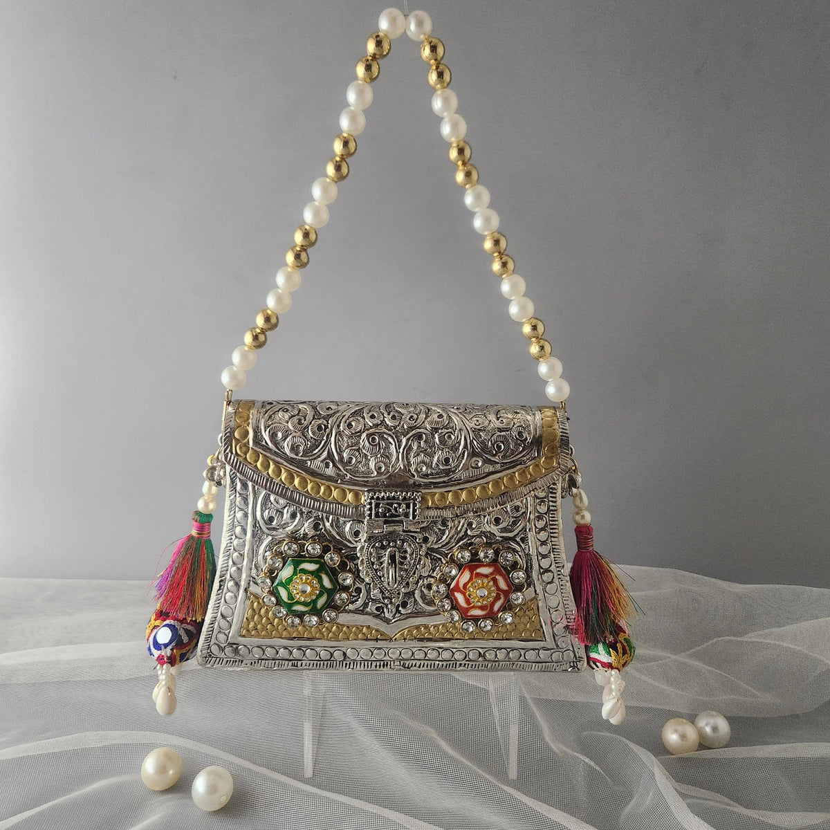 Regal Heirloom Metal Clutch by Clutch It