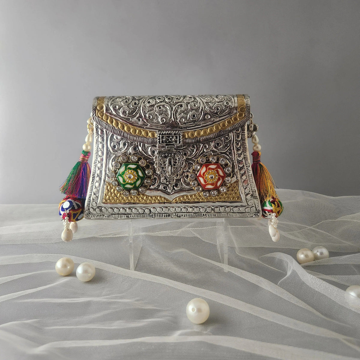 Regal Heirloom Metal Clutch by Clutch It