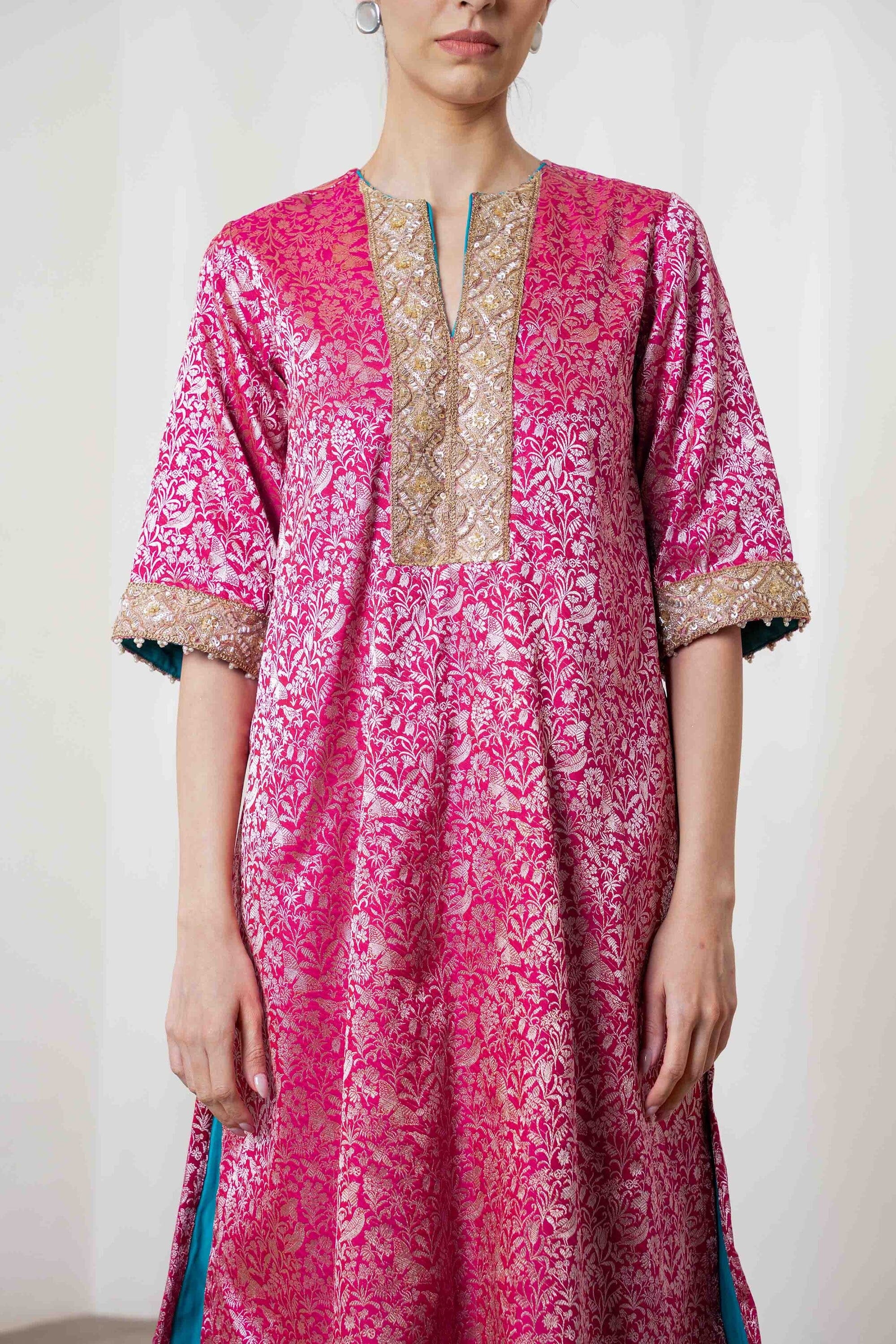 Rysa Kurta Set Magenta by Shriya Singhi