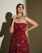 Scarlet by KIYOHRA – red floral printed lehenga, view 2