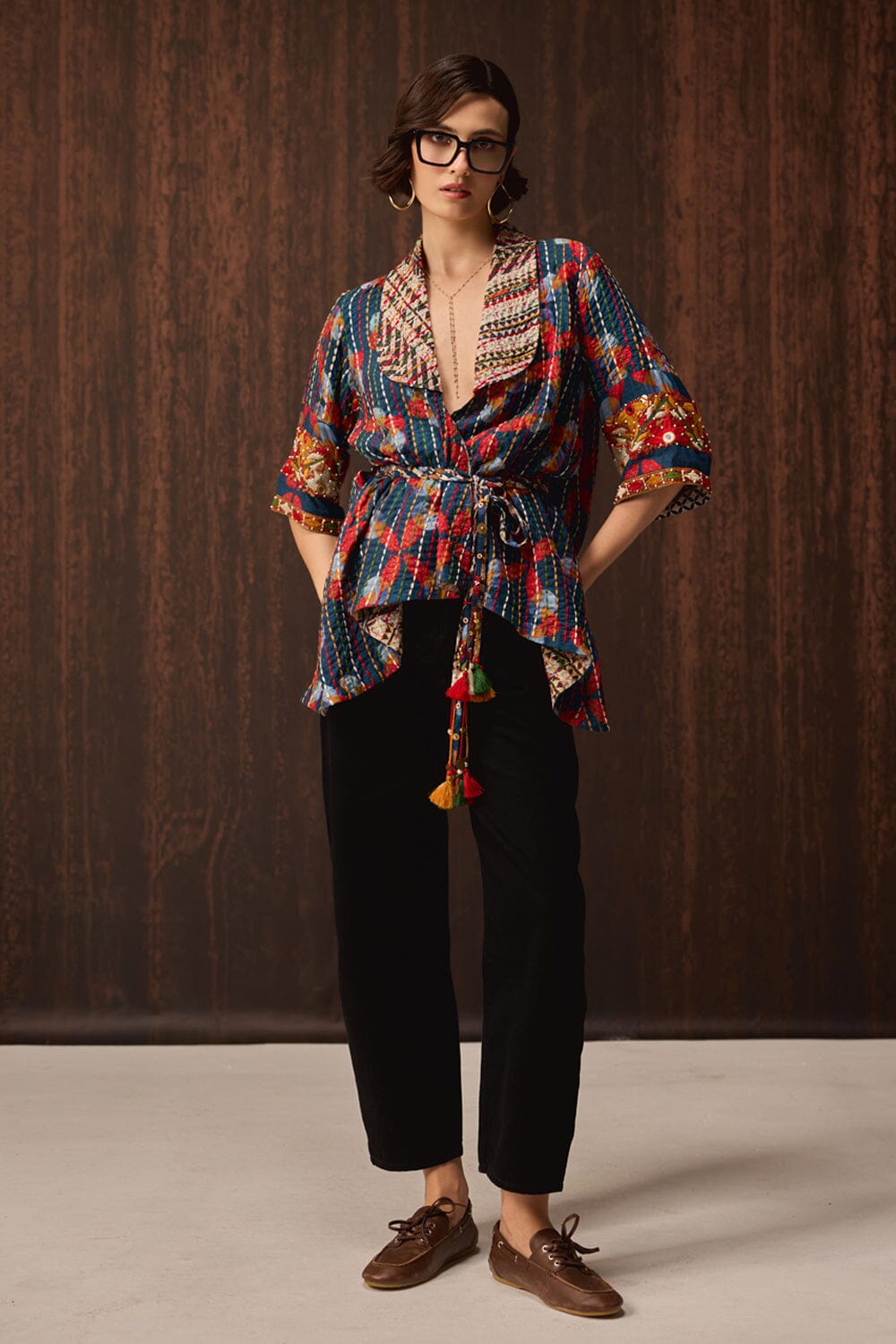 Shaila Embroidered Kantha Jacket — photo 2