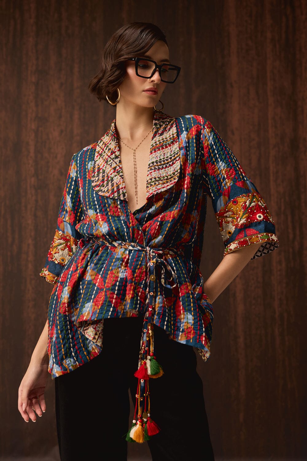 Shaila Embroidered Kantha Jacket — photo 3
