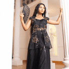SHARVANI-Embroidered Peplum Sharara Set — view 2