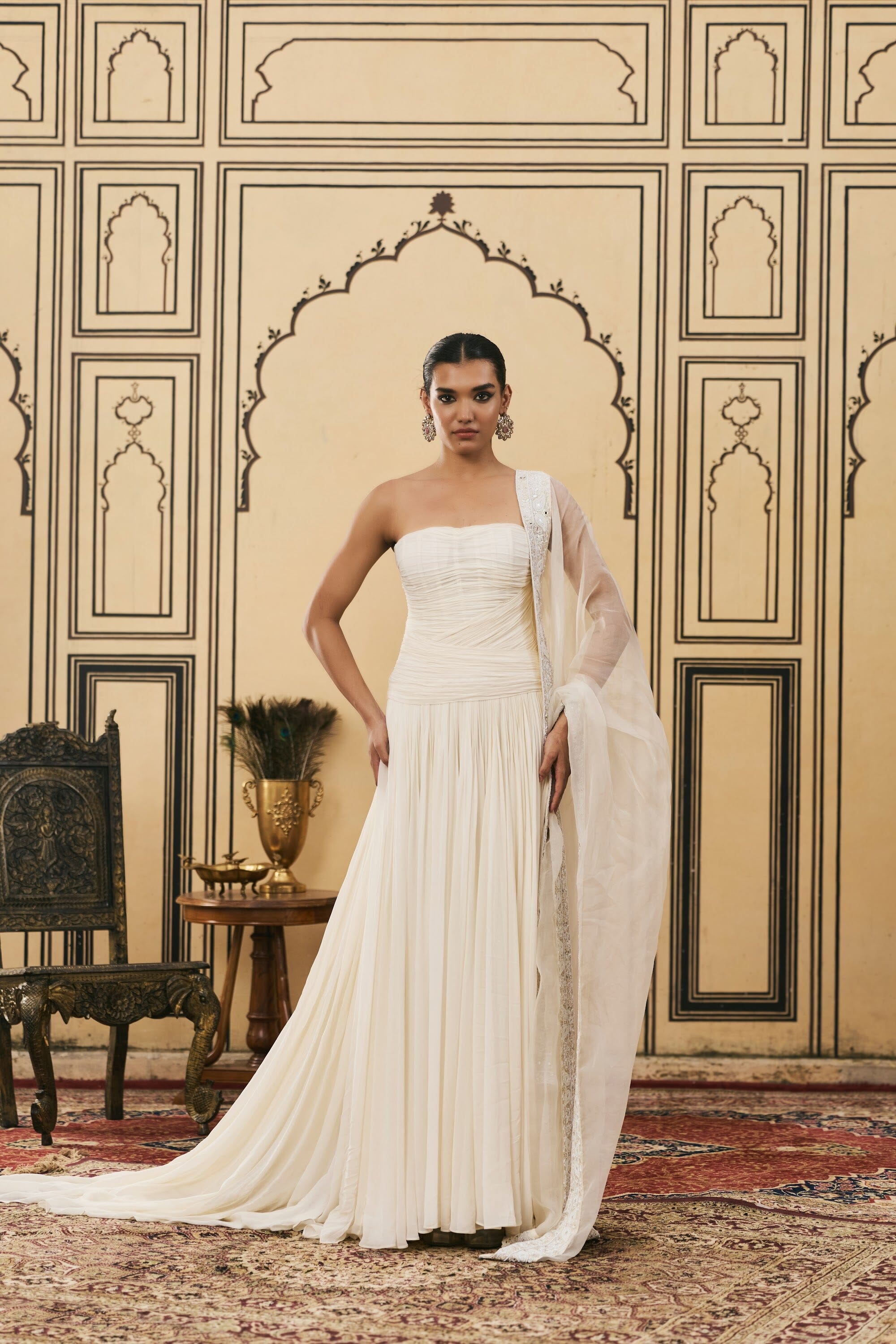 Sheer Georgette Gown Set by ITRH