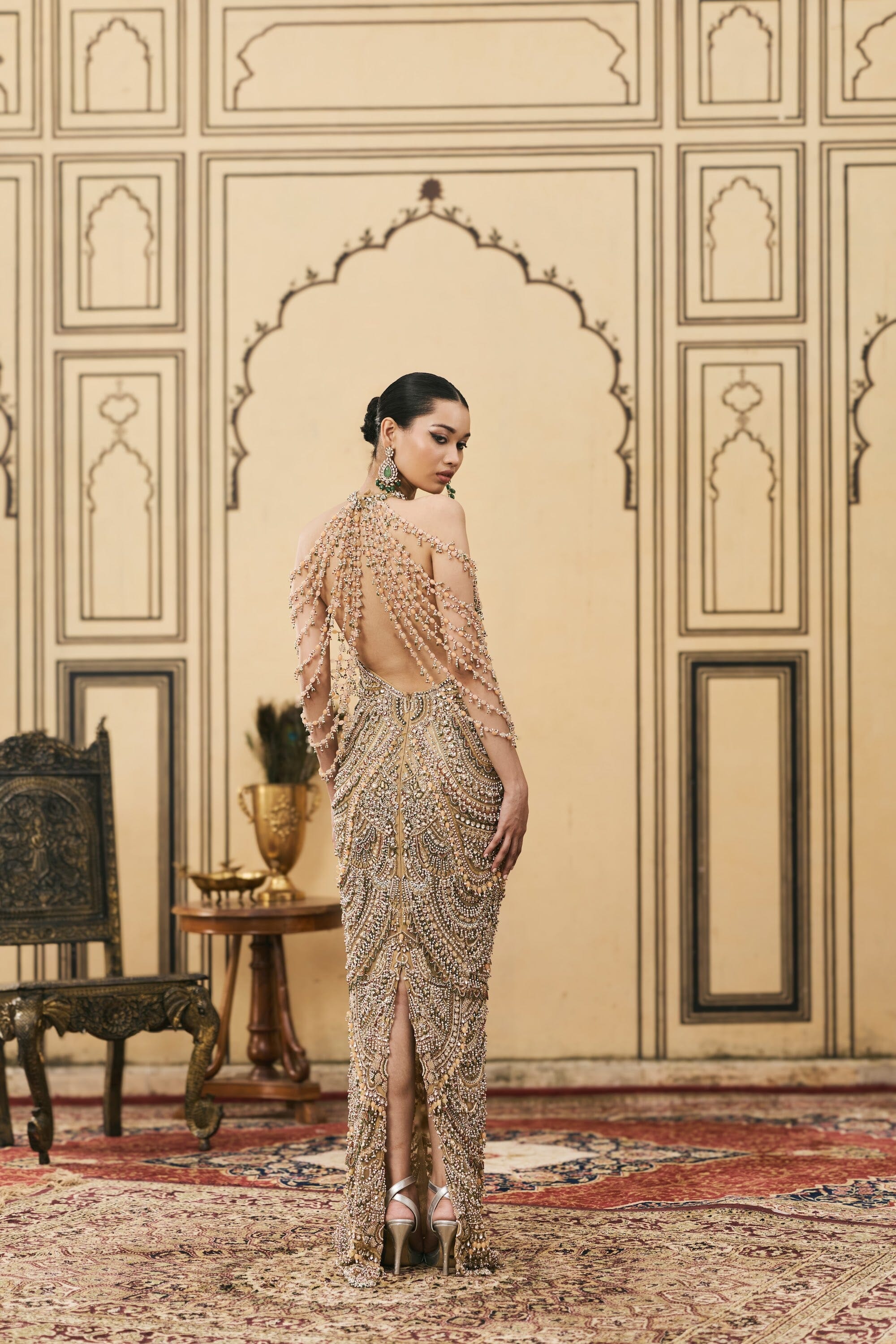 Sheeshmahal Jadau Gown by ITRH