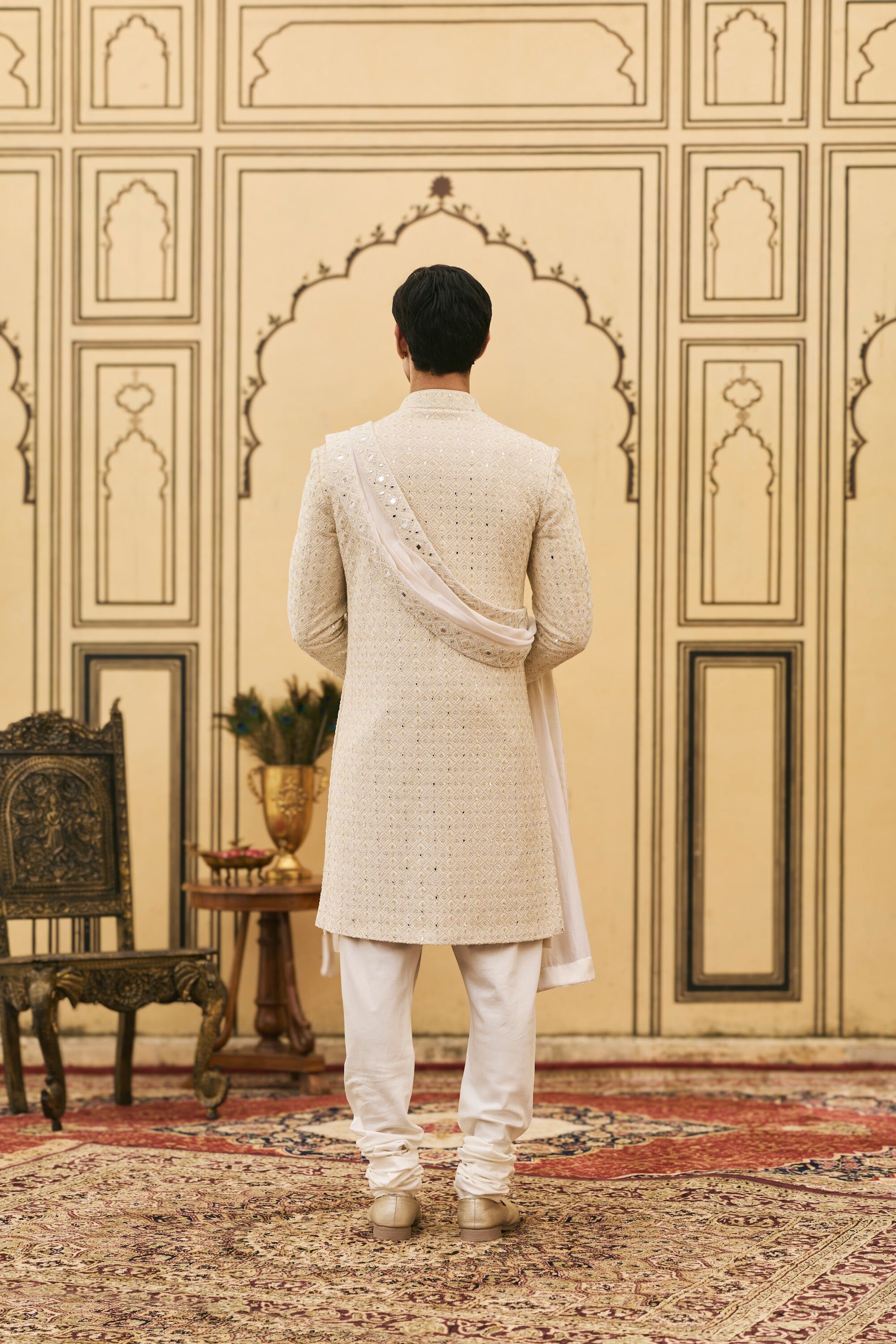 Sheetal Chikankari Sherwani Set by ITRH