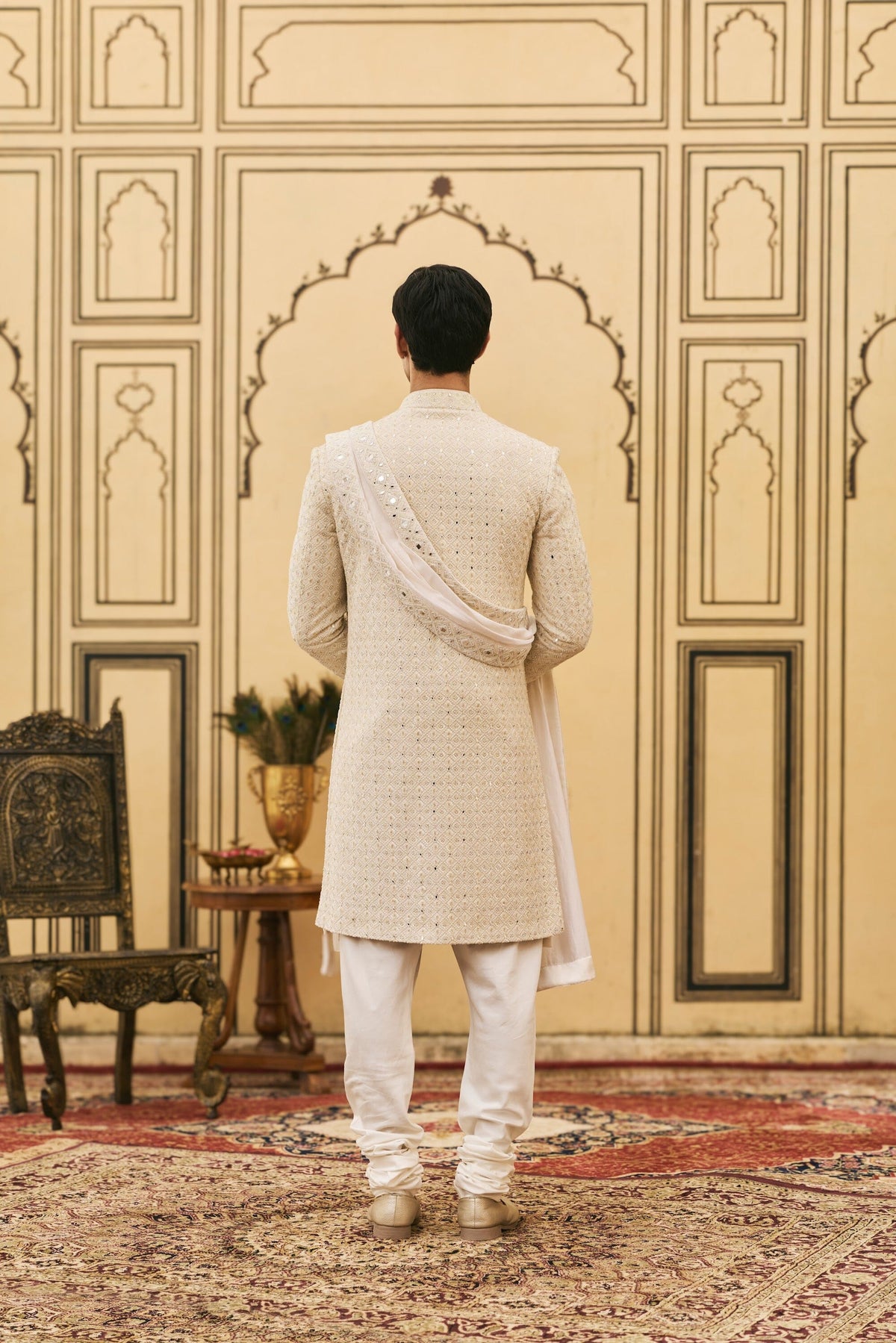 Sheetal Chikankari Sherwani Set by ITRH