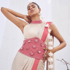 Shiva- Draped saree with corset belt — view 1