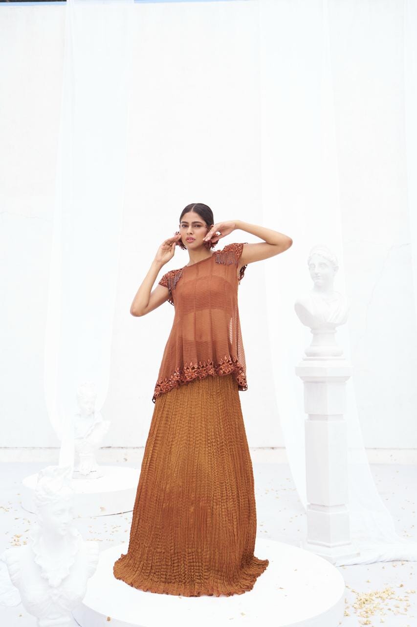 Shubhra- Umbrella skirt set