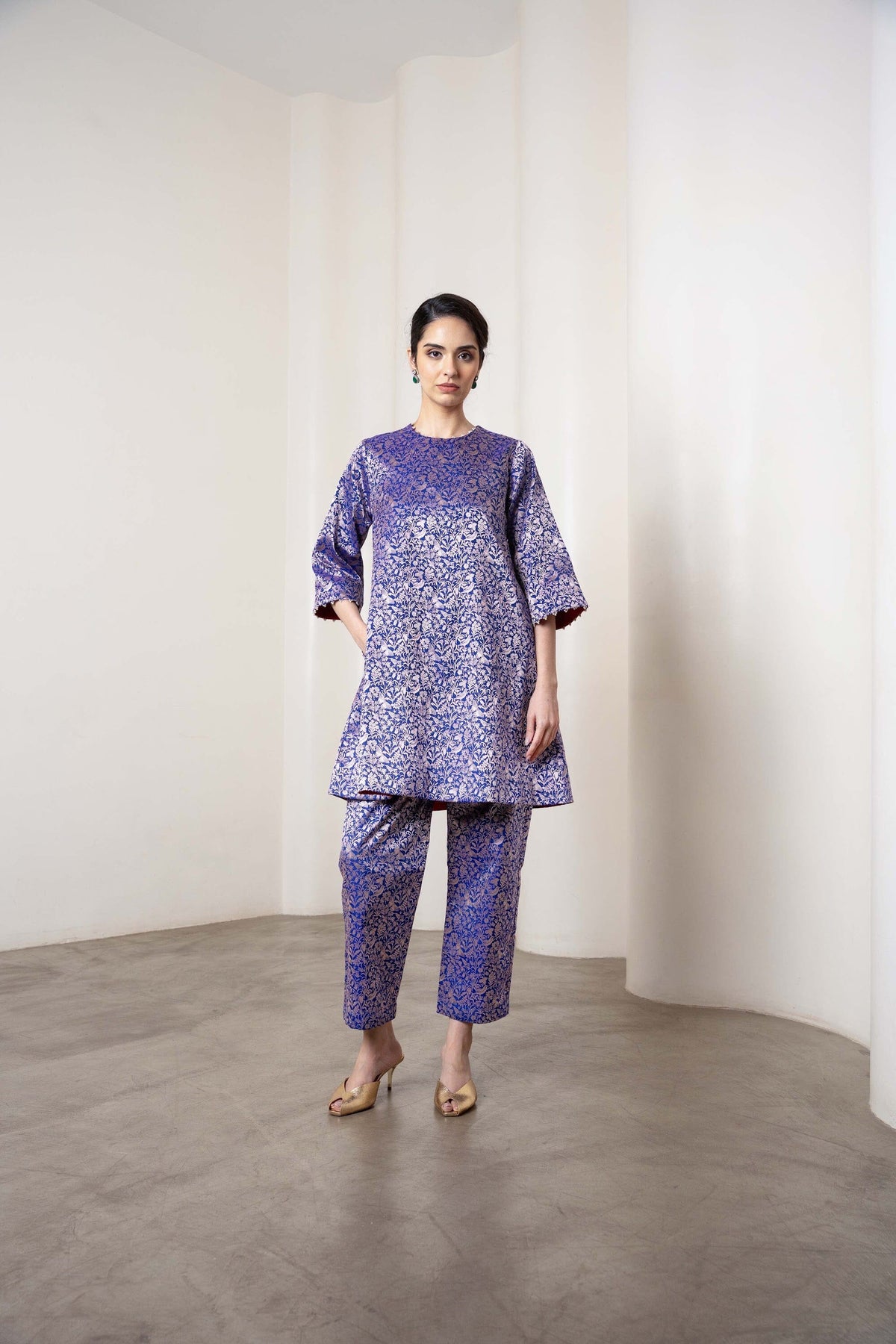 Sonal Kurta Set In Blue by Shriya Singhi