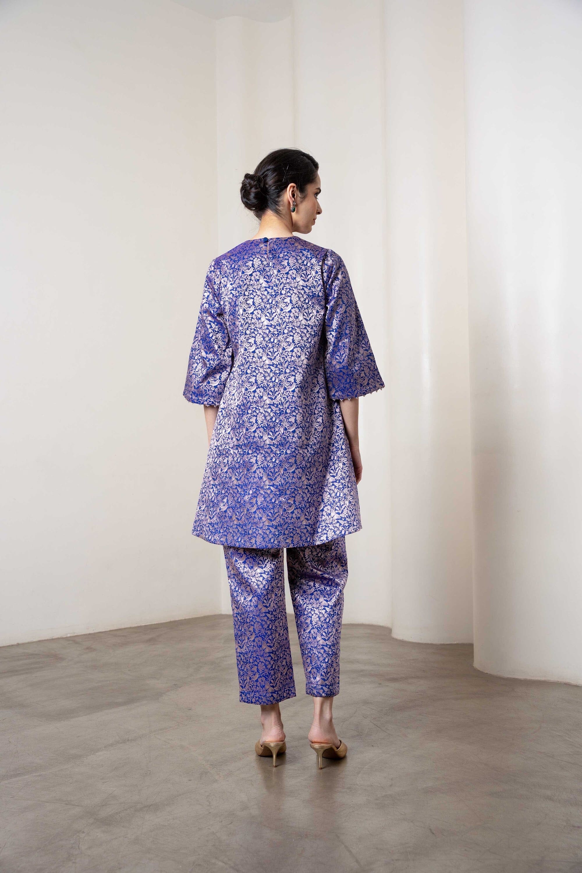 Sonal Kurta Set In Blue by Shriya Singhi
