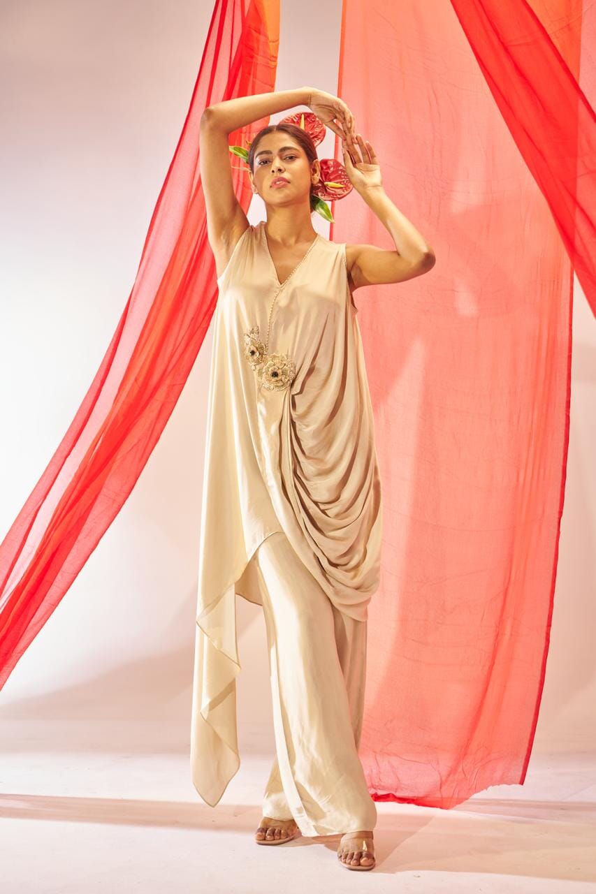 Sundari- Draped tunic and pants
