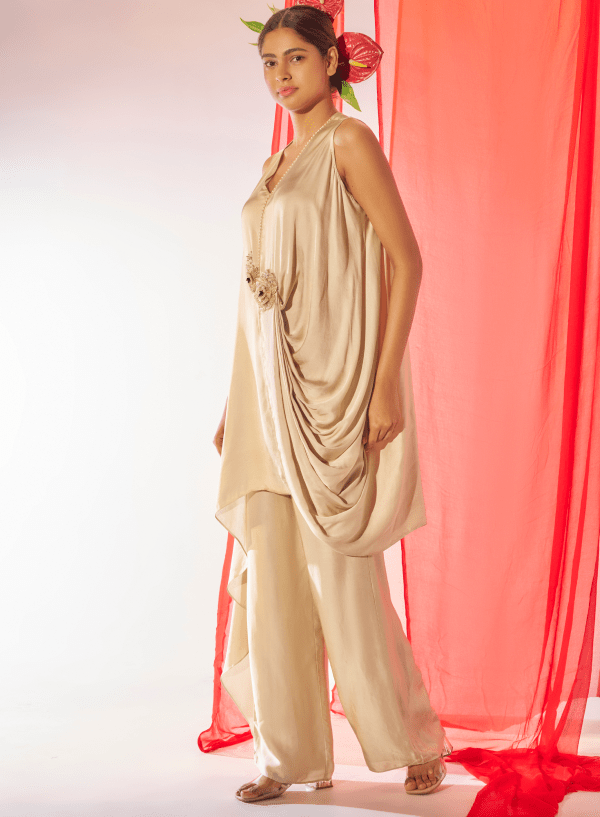 Sundari- Draped tunic and pants — view 2