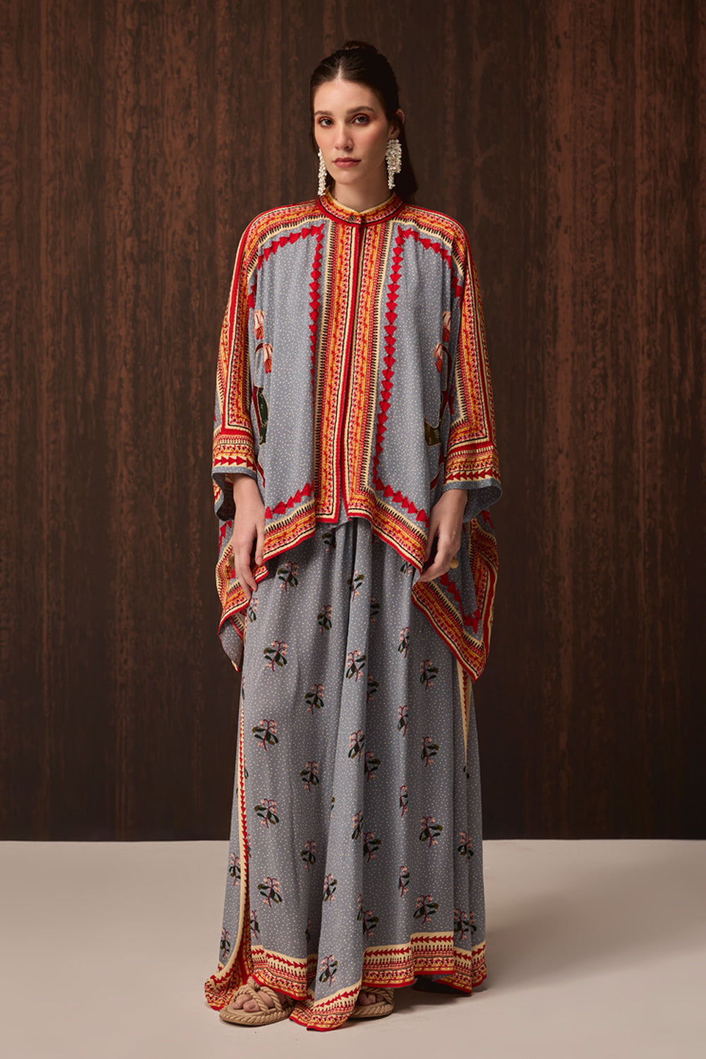 Aya Embroidered Cape with Pants — photo 1