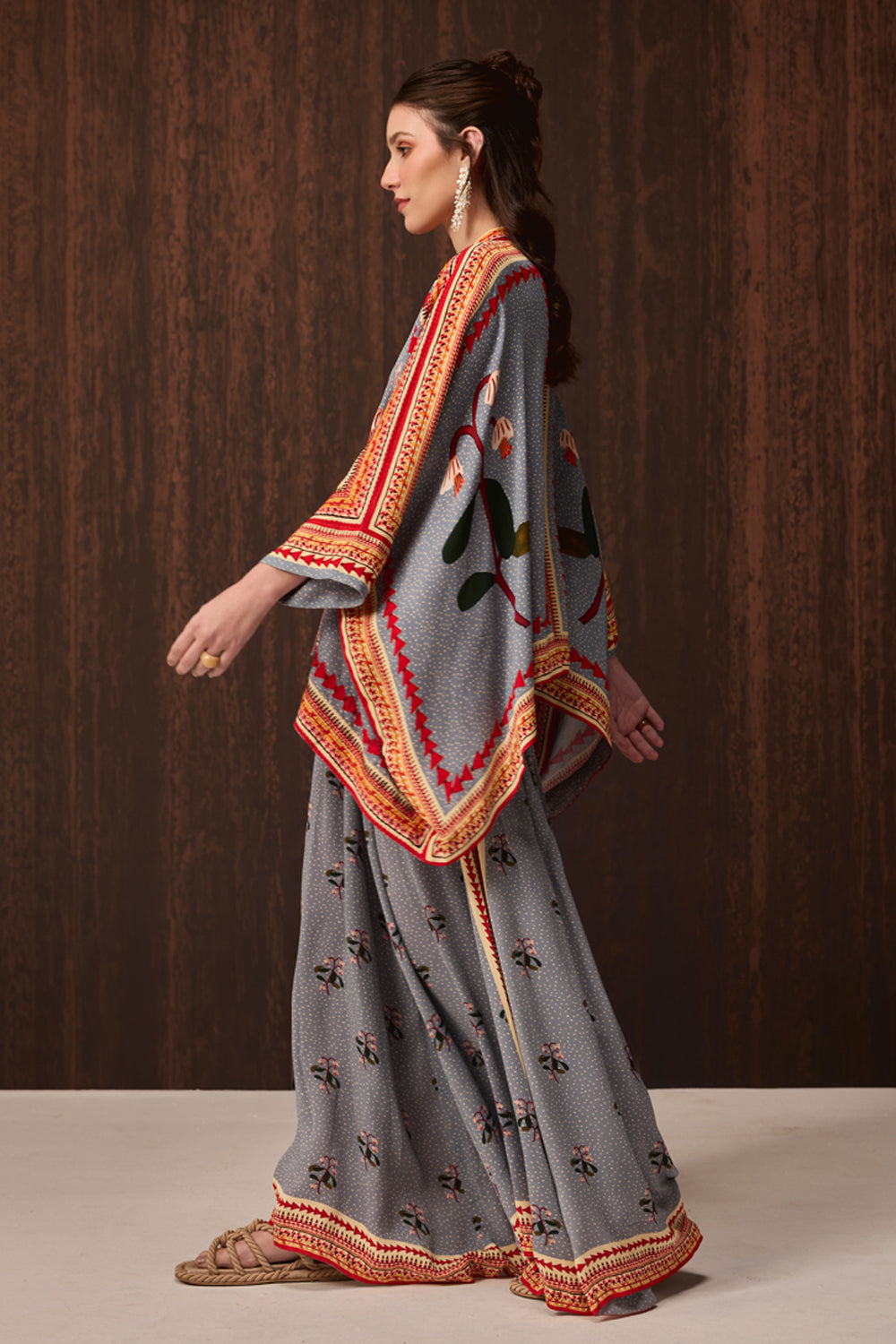 Aya Embroidered Cape with Pants — photo 3