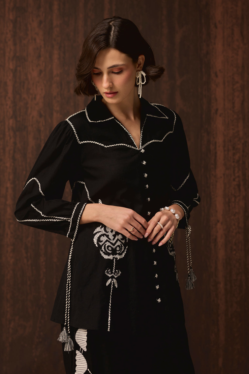 Eara Embroidered Shirt With Pants — photo 2