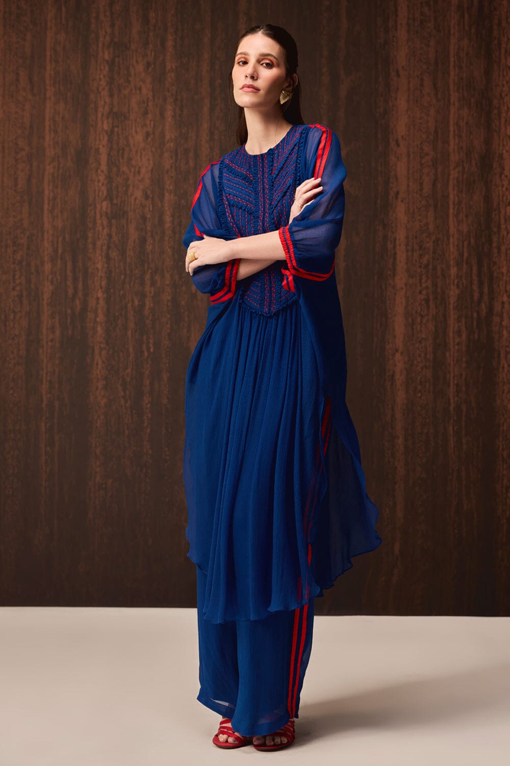 Virika Embroidered Kaftan with Pants — photo 4