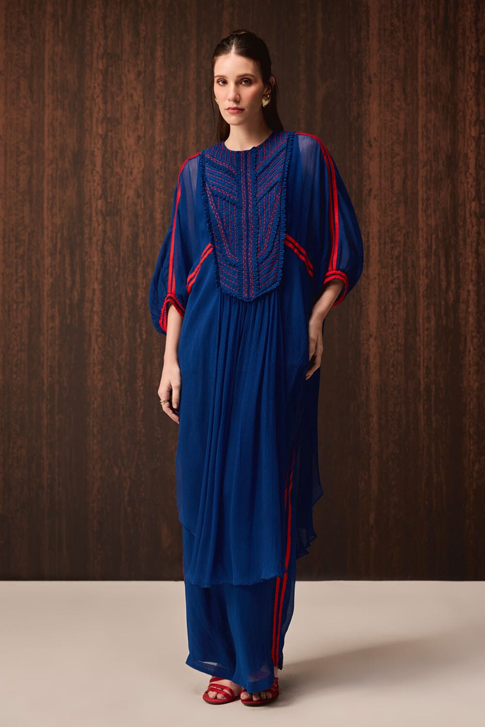 Virika Embroidered Kaftan with Pants — photo 1