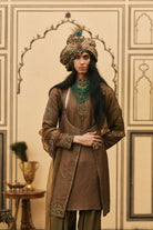 Zaitooni-Bhoora Brocade Angrakha Set by ITRH